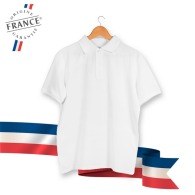 Polo français manches courtes coton bio 220g/m²
