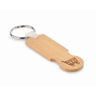  Porte-clés jeton personnalisable en bambou