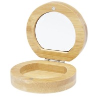 Miroir de poche personnalisé en bambou