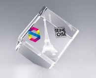 Cube losange 5cm en verre personnalisable