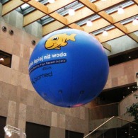Ballon helium simple publicitaire 2m