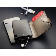 Portefeuille personnalisé en cuir avec Powerbank 2500mAh
