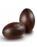 Ballon rugby old school cuir véritable