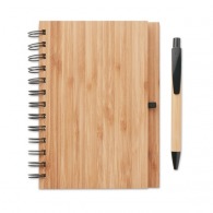 Carnet personnalisable et stylo en bambou
