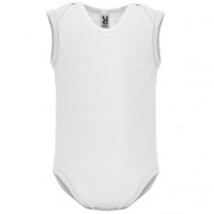 Body personnalisé bébé sans manches en maille single jersey SWEET (Blanc)