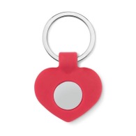 Porte clés personnalisable coeur avec jeton