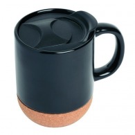 Mug en céramique personnalisable 350 ml avec couvercle