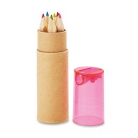 Tube de 6 crayons de couleur publicitaires