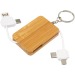 Miniature du produit Câble de chargement porte-clés en bambou rétractable 6-en-1 1