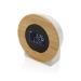 Horloge bureau en bambou FSC® et plastique recyclé RCS Utah cadeau d’entreprise