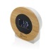 Miniature du produit Horloge publicitaire bureau en bambou FSC® et plastique recyclé RCS Utah 4