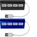 Hub en aluminium équipé de 4 ports USB, Hub publicitaire