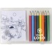 Set à dessin de 8 crayons de couleur et 20 feuilles, set de coloriage et ensemble de dessin publicitaire