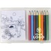 Set à dessin de 8 crayons de couleur et 20 feuilles cadeau d’entreprise