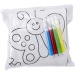 Tablier enfant en polyester à colorier livré avec 4 feutres, objet à colorier ou peindre publicitaire