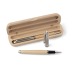 Miniature du produit Parure bois avec stylo bille personnalisable et roller en bois 0