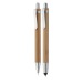 Miniature du produit Set stylo à bille personnalisé stylet et porte-mine en bambou 2