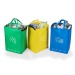 Triple sac poubelle de tri, sac poubelle publicitaire