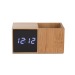 Miniature du produit Horloge personnalisable avec organiseur de bureau BAMBOO 2