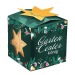 Pot cube bois mini avec graines d'épicéa en boite Star-Box - Epicéa, décoration de sapin de Noël publicitaire
