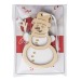 Pendentif en feutrine et en bois - Bonhomme de neige dans un sac promotionnel, décoration de sapin de Noël publicitaire