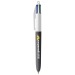 BIC® 4 Couleurs Wood Style with Lanyard, stylo marque Bic publicitaire