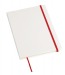 Carnet A5 blanc avec élastique de couleur à couverture rigide, Carnet à couverture rigide publicitaire