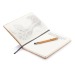 Carnet de notes en liège avec stylo en bambou, Objet personnalisé durable et écologique publicitaire