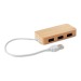 Hub USB 3 ports Bambou cadeau d’entreprise