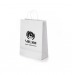 Mini sac en papier kraft blanc 18 x 24 x 8 cm cadeau d’entreprise