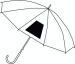 Miniature du produit Parapluie transparent avec poignée alu courbée 1