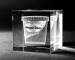 Rechteckiger Glas-Briefbeschwerer mit 3d-Lasergravur Geschäftsgeschenk