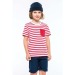 Miniature du produit T-shirt personnalisable rayé marin avec poche manches courtes enfant 0