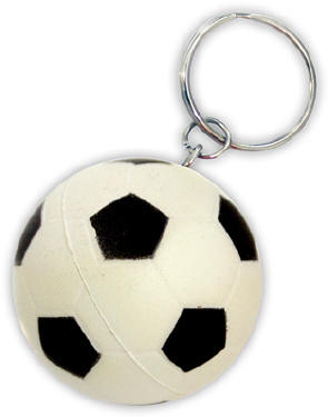 Lot De 25 Porte-clés Ballon De Football En Mousse Anti-stress - Couleur Blanc/noir - Neuf, Idéal Pour événements Sportifs