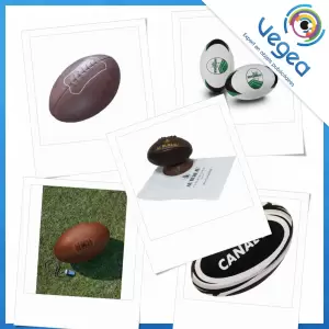 Ballon de rugby publicitaire, personnalisé avec votre logo