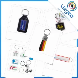 Porte-clés publicitaire sur-mesure, personnalisé avec votre logo | Goodies Vegea