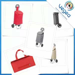 Chariot de courses ou cabas à roulettes personnalisé avec votre logo | Goodies Vegea