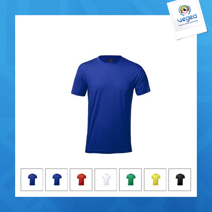 T-shirt personnalisable technique pour adulte en polyester/élasthanne respirant 135g/m2